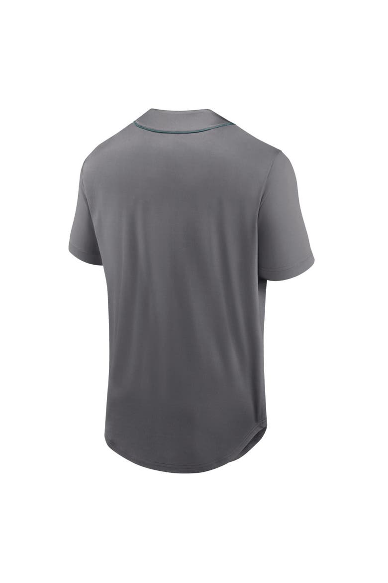 Men's Fanatics Gray Philadelphia Eagles After Hours Button-Up Baseball Top, Alternate, color, Gray