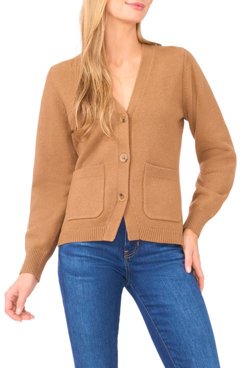 V-Neck Button Front Cardigan
