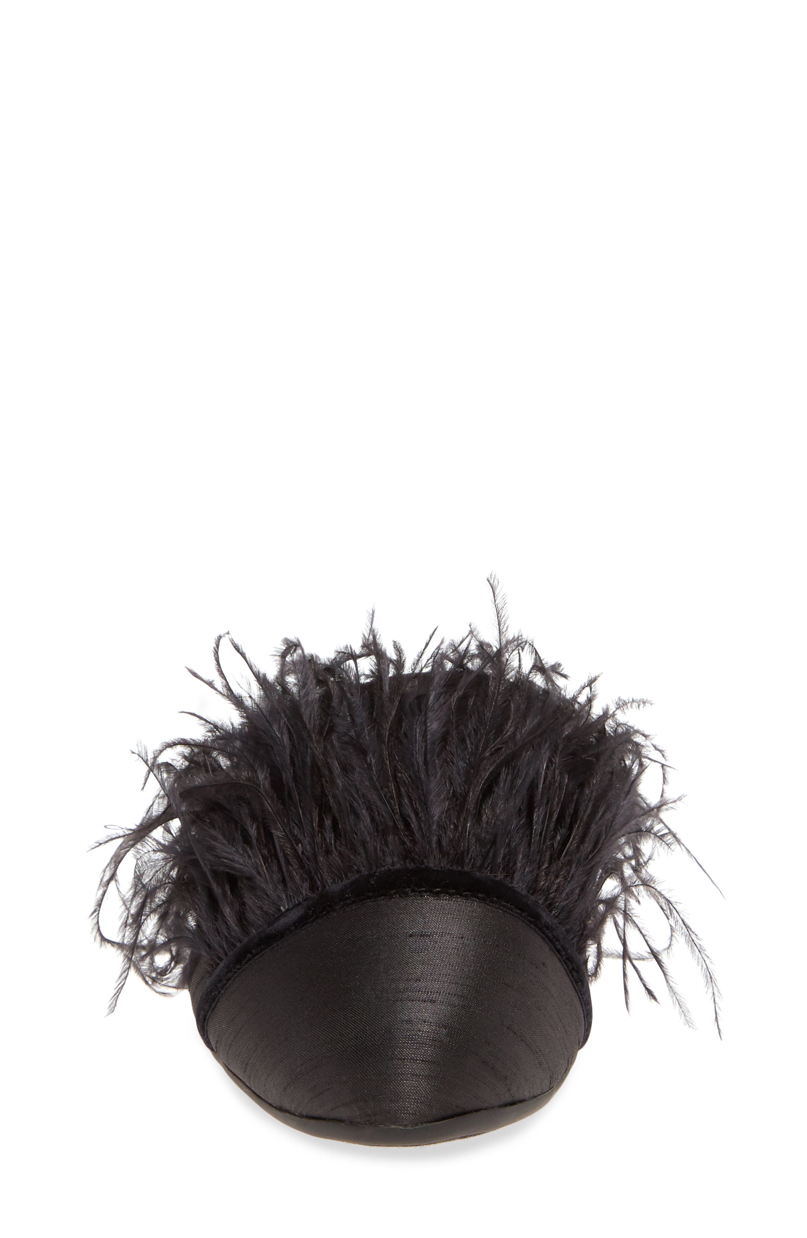 Birdies The Lovebird Feather Trim Mule, Alternate, color, 