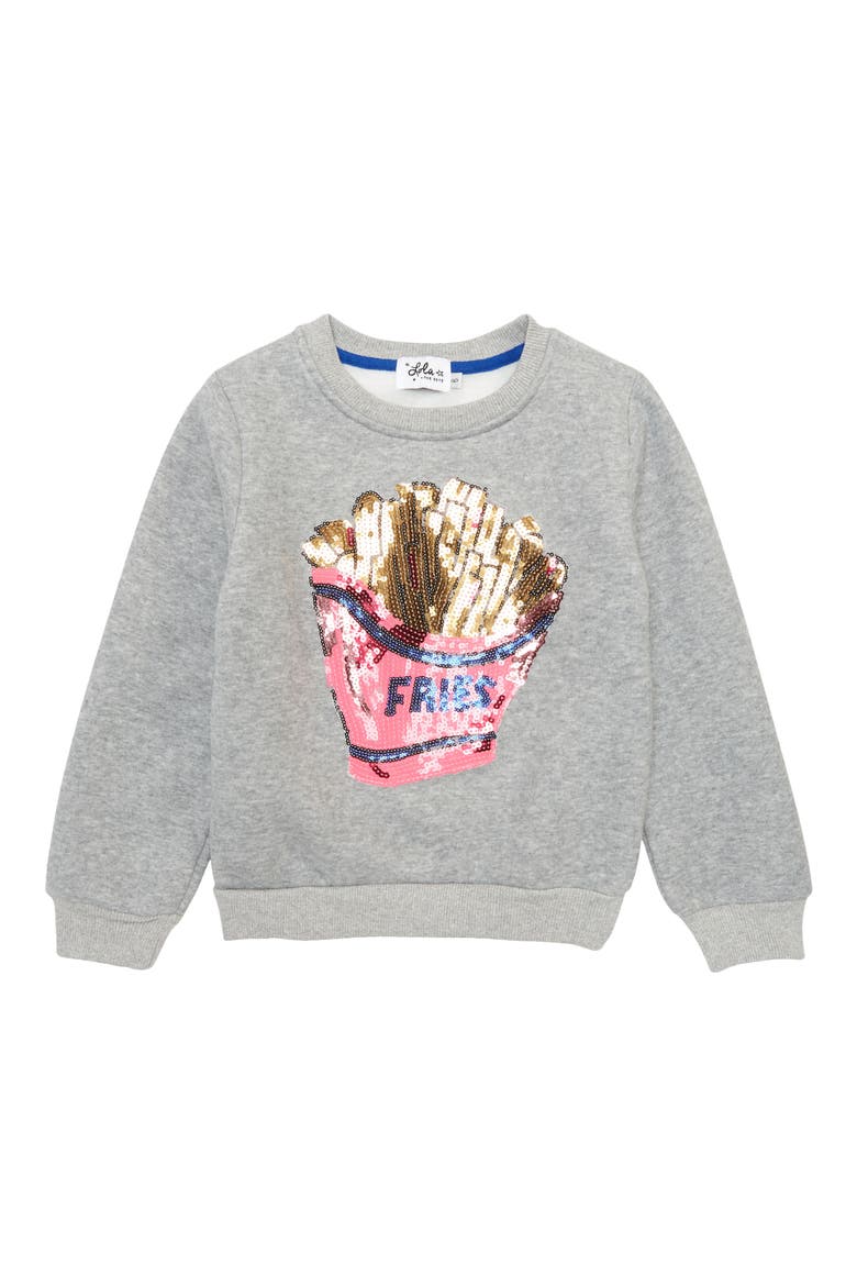 French Fries Grey Sweatshirt, Main, color, GRAY