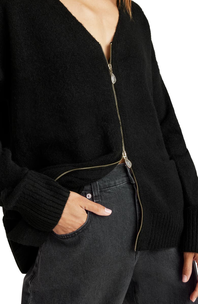Splendid Zeena Two-Way Zip Cardigan, Alternate, color,