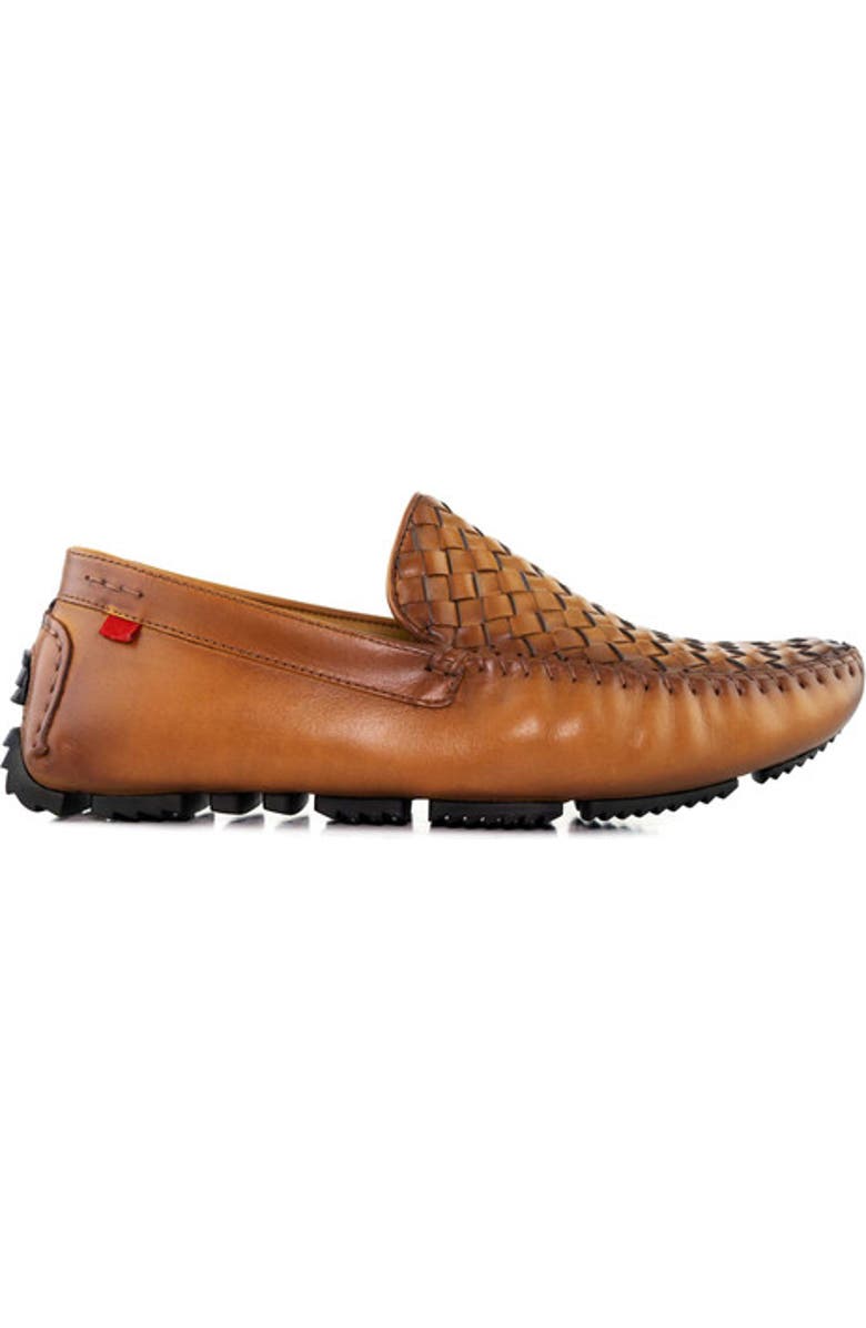 Marc Joseph New York Spring St Leather Venetian Weave Driver Loafer, Alternate, color, Cognac Basket Napa