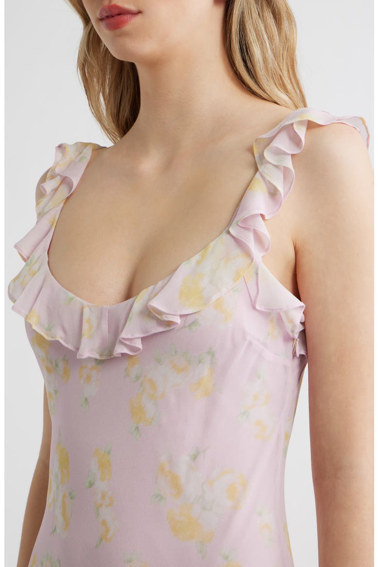Roseline Ruffle Sleeveless Maxi Dress, Alternate, color, WISTERIA SUN
