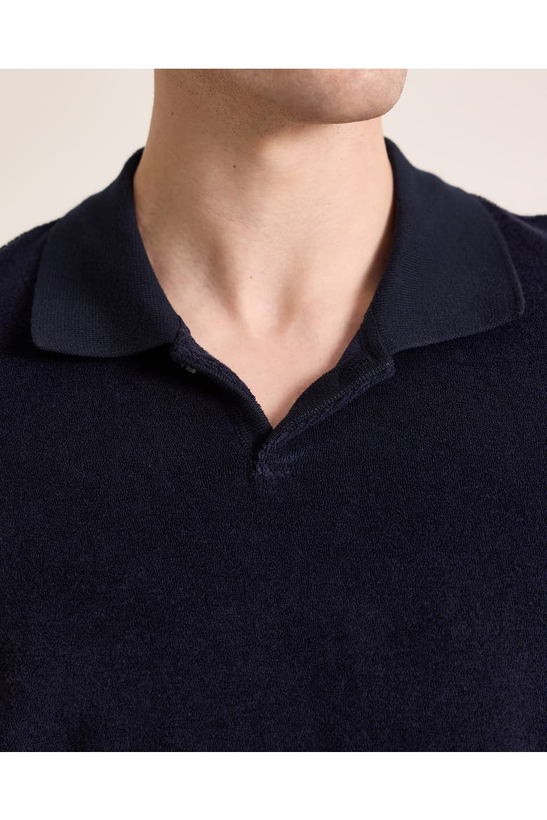 Bruno Towelling Classic Fit Towelling Polo, Alternate, color, NIGHT IRIS
