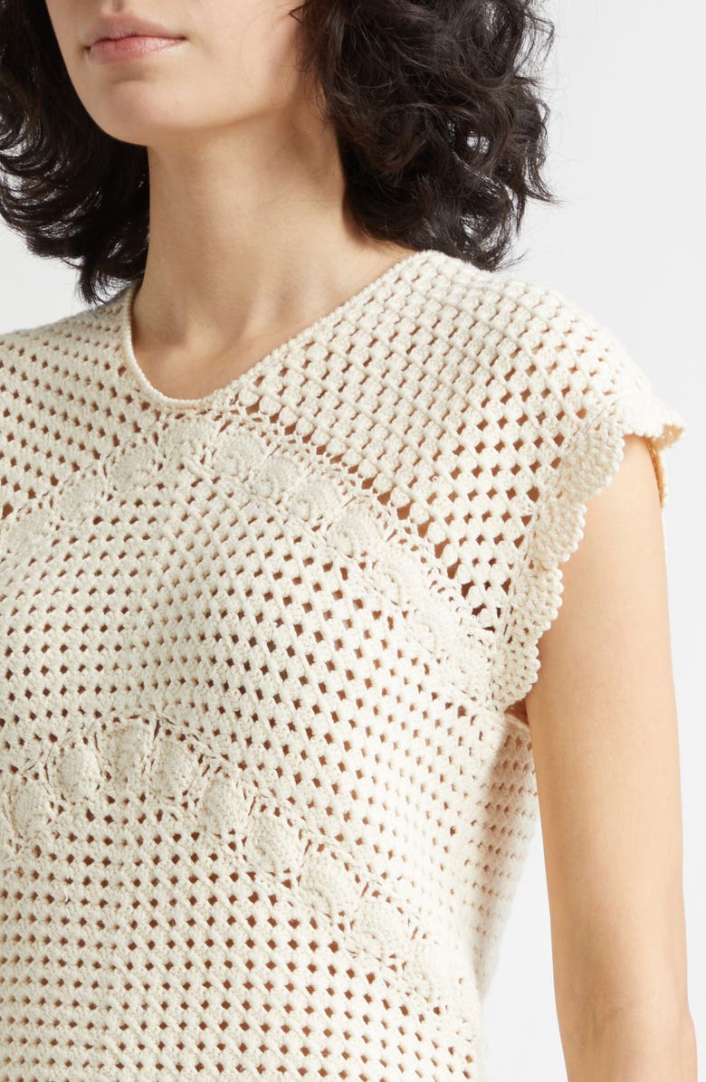 POSSE Dylan Crochet Top, Alternate, color, Pearl