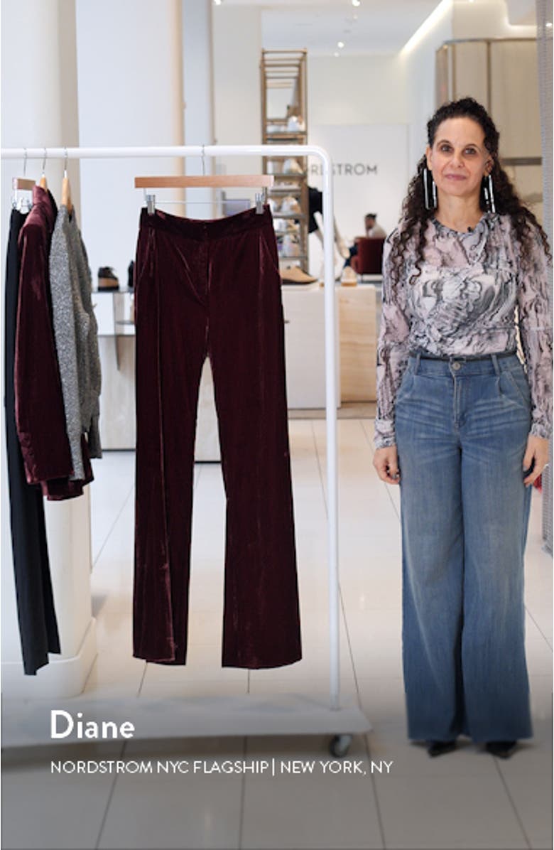 Lebone Velvet Wide Leg Pants, sales video thumbnail