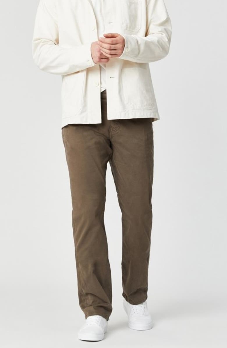 Mavi Jeans Zach Straight Leg Sateen Twill Pants, Alternate, color, Morel Sateen Twill