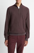 Vince Geometric Jacquard Wool & Cashmere Quarter Zip Pullover
