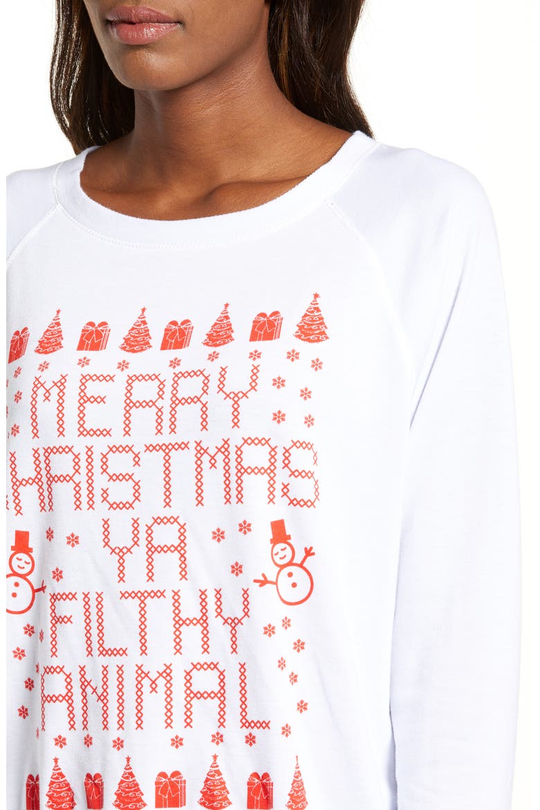 Filthy Animal Pullover, Alternate, color, WHITE