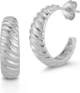 CHLOE AND MADISON Twisted Hoop Earrings