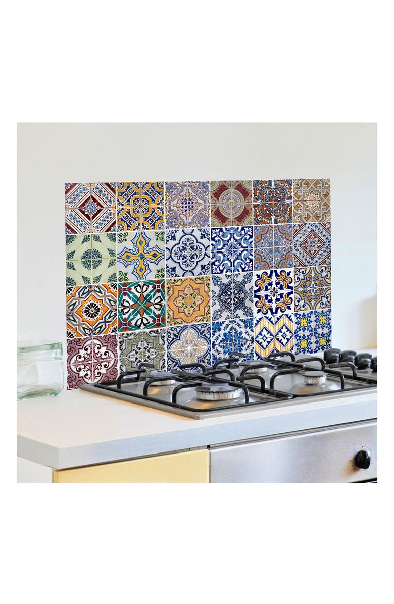 Wallpops Azulejos Peel & Stick Vinyl Kitchen Panel, Alternate, color,