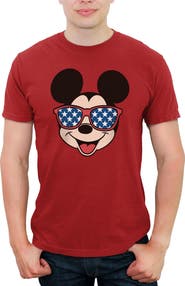 Mickey & Friends Mens Mickey & Friends Stars Sunglasses Mickey Face T Shirt
