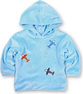 Florence Eiseman Velour Hoodie With Airplanes