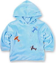 Florence Eiseman Velour Hoodie With Airplanes