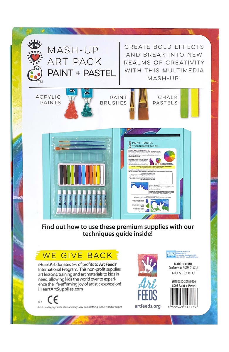 BRIGHT STRIPES Mash Up Paint and Pastel Art Pack, Alternate, color, 