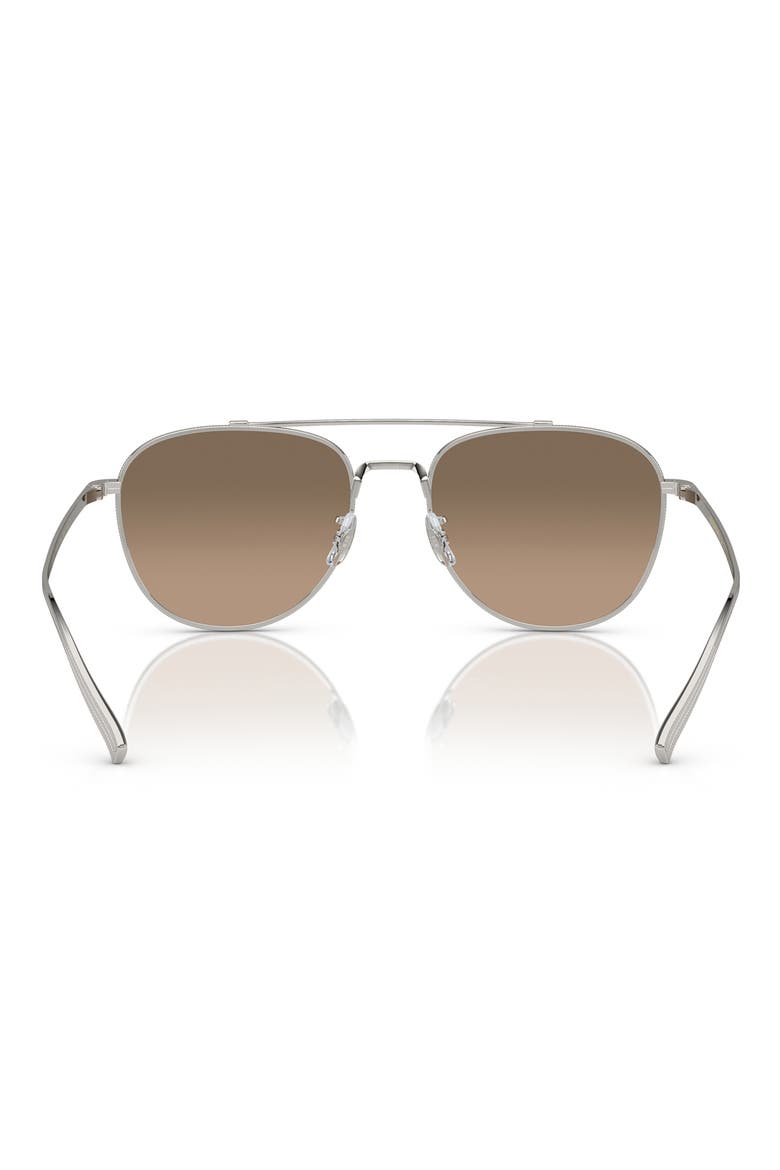 55mm Rivetti Polarized Pilot Sunglasses, Alternate, color, SILVER