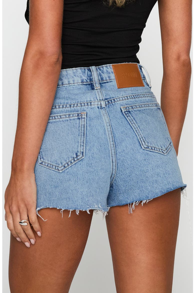 Top Tier Ripped Denim Cutoff Shorts, Alternate, color, LIGHT WASH