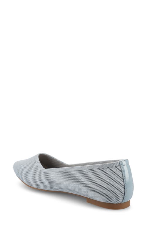 Journee Collection Minnah Knit Almond Toe Flat In Blue
