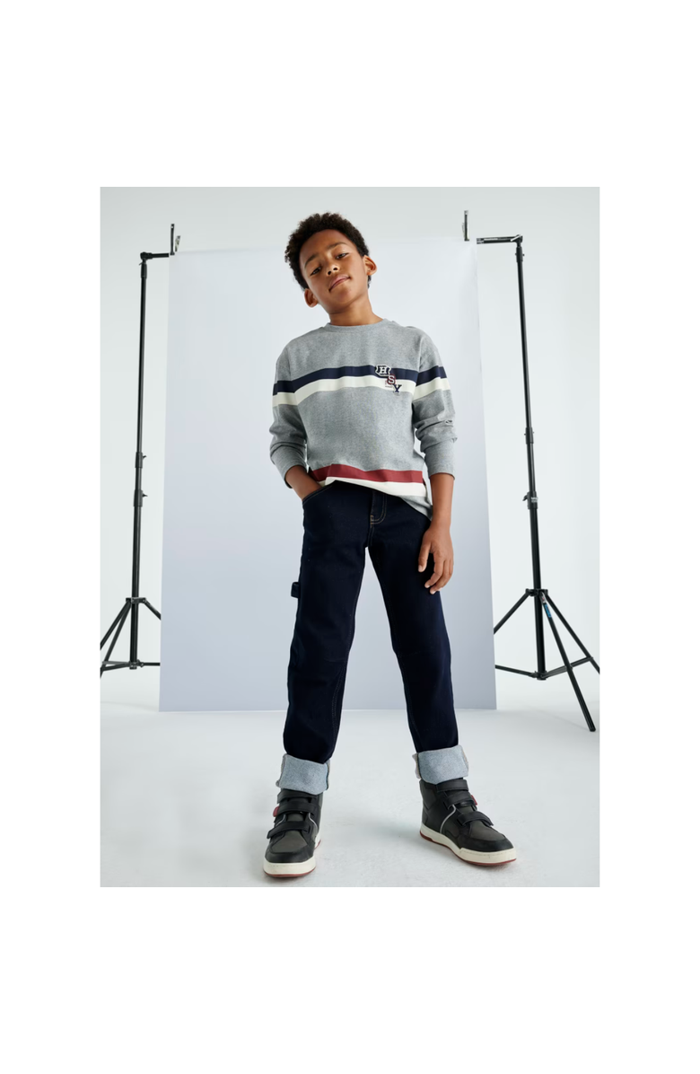 Mayoral Straight Stitched Jeans, Alternate, color, Navy