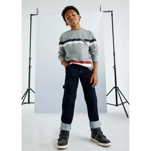 Mayoral Stitched Straight Jeans In Blue