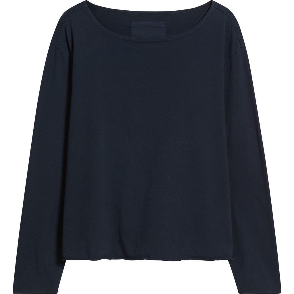 Frank & Eileen Boatneck Top In Classic Navy