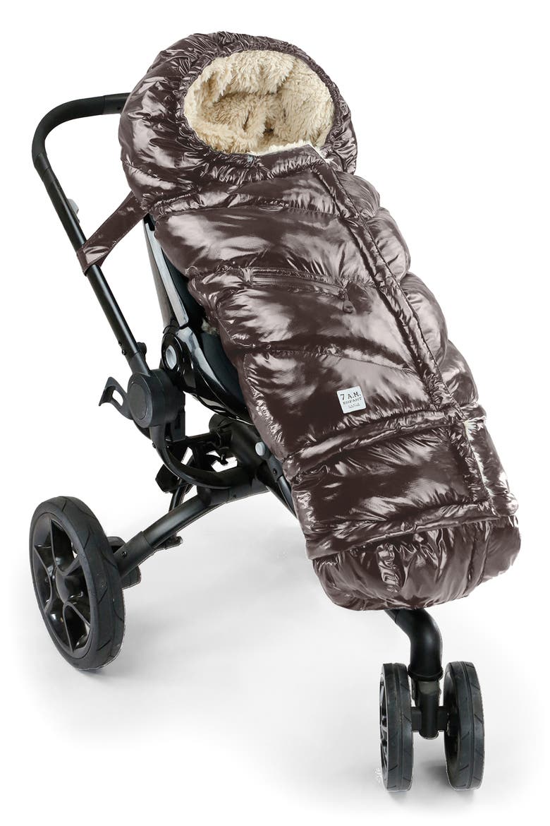 212 evolution® Polar Extendable Stroller & Car Seat Water Resistant Footmuff, Alternate, color, BROWN POLAR