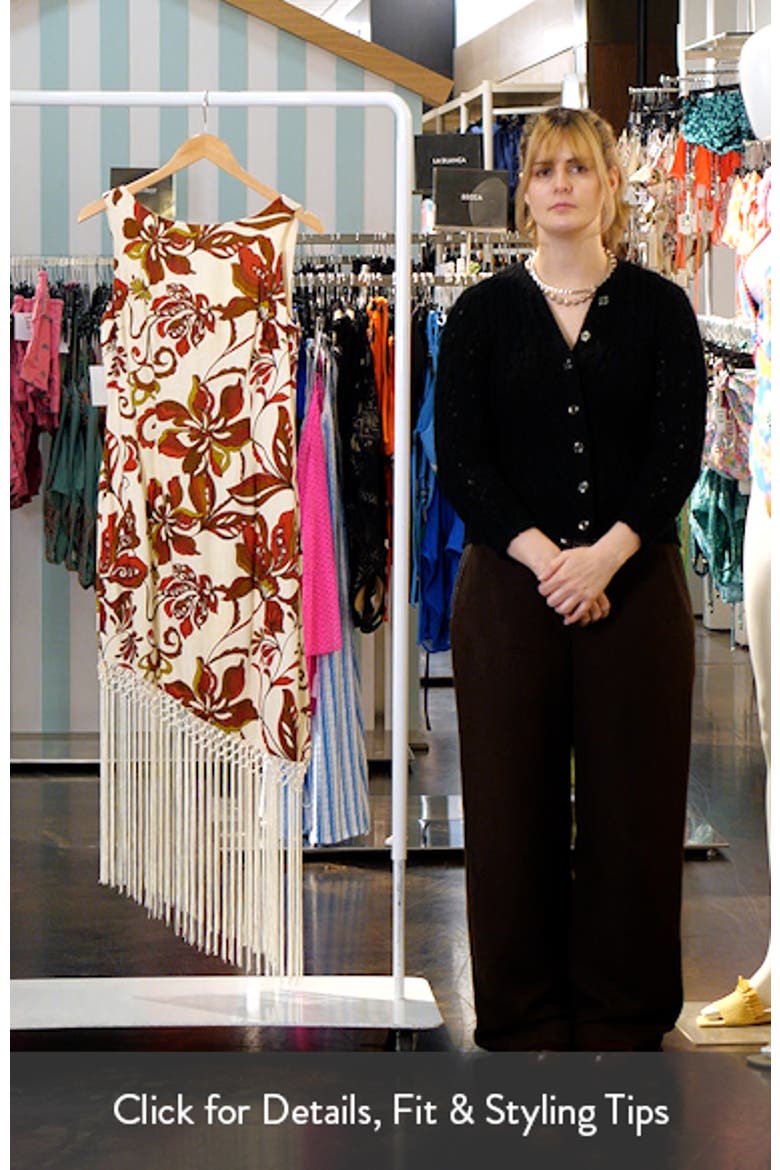 Aquarius Floral Fring Trim Dress video