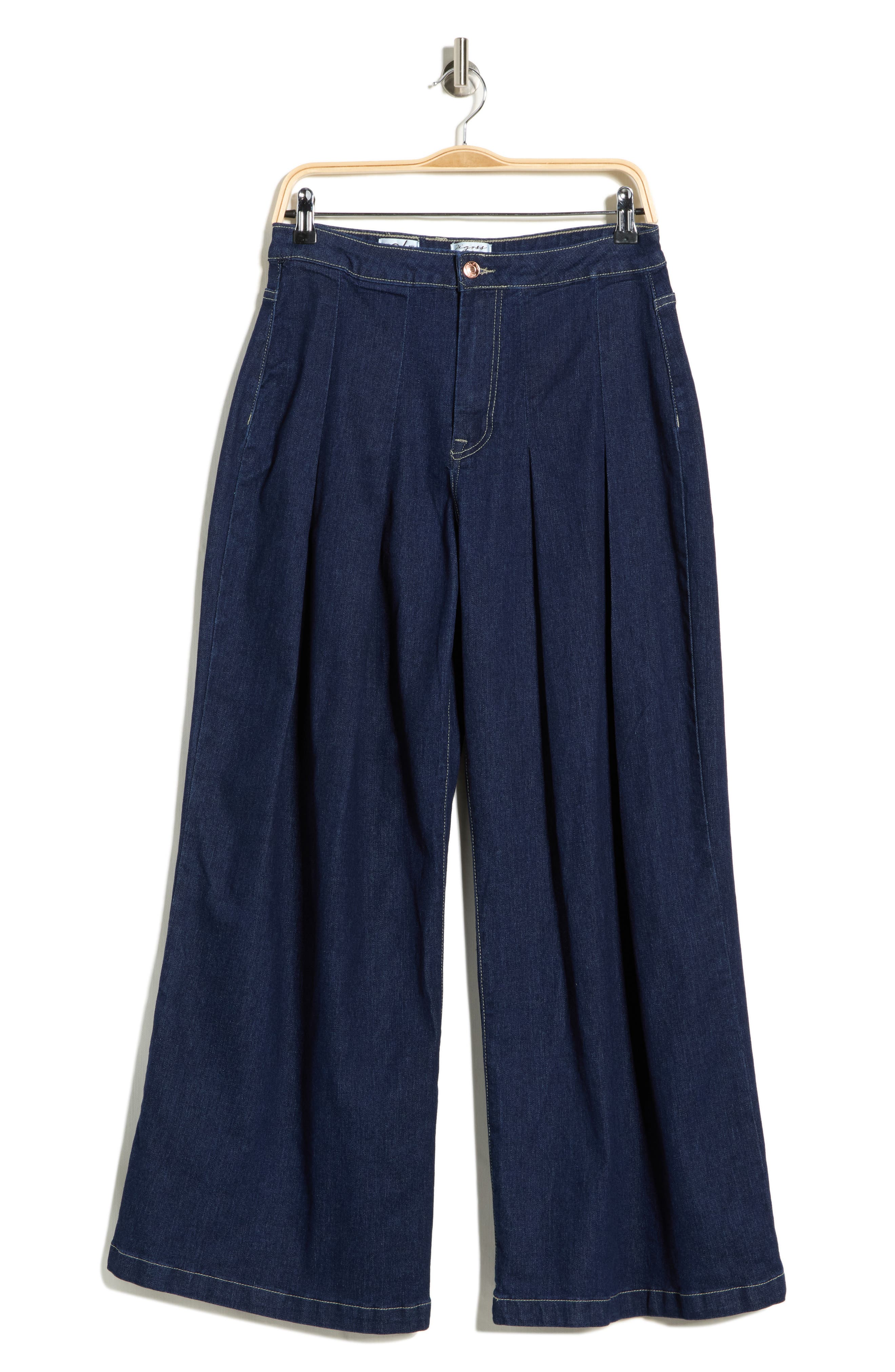 Vigoss Pleated Wide Leg Jeans