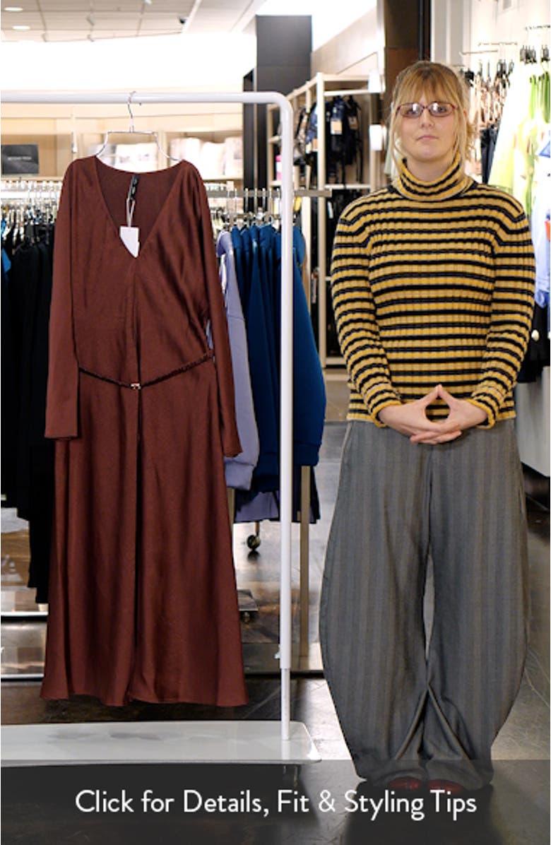 Long Sleeve Satin Midi Dress, sales video thumbnail