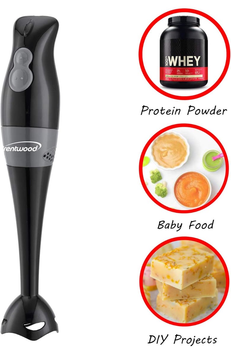 Brentwood 2-Speed Hand Blender, Alternate, color, Black