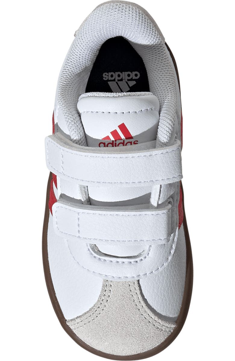 adidas Kids' VL Court 3.0 Sneaker, Alternate, color, Ftwr White/Better Scarlet/Grey One