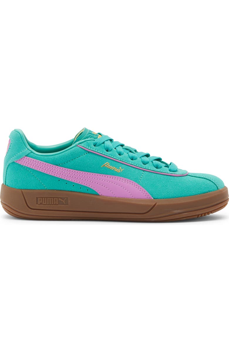 PUMA Club Klassika SD Low Top Sneaker, Alternate, color, Vibrant Green/ Mauve Pop
