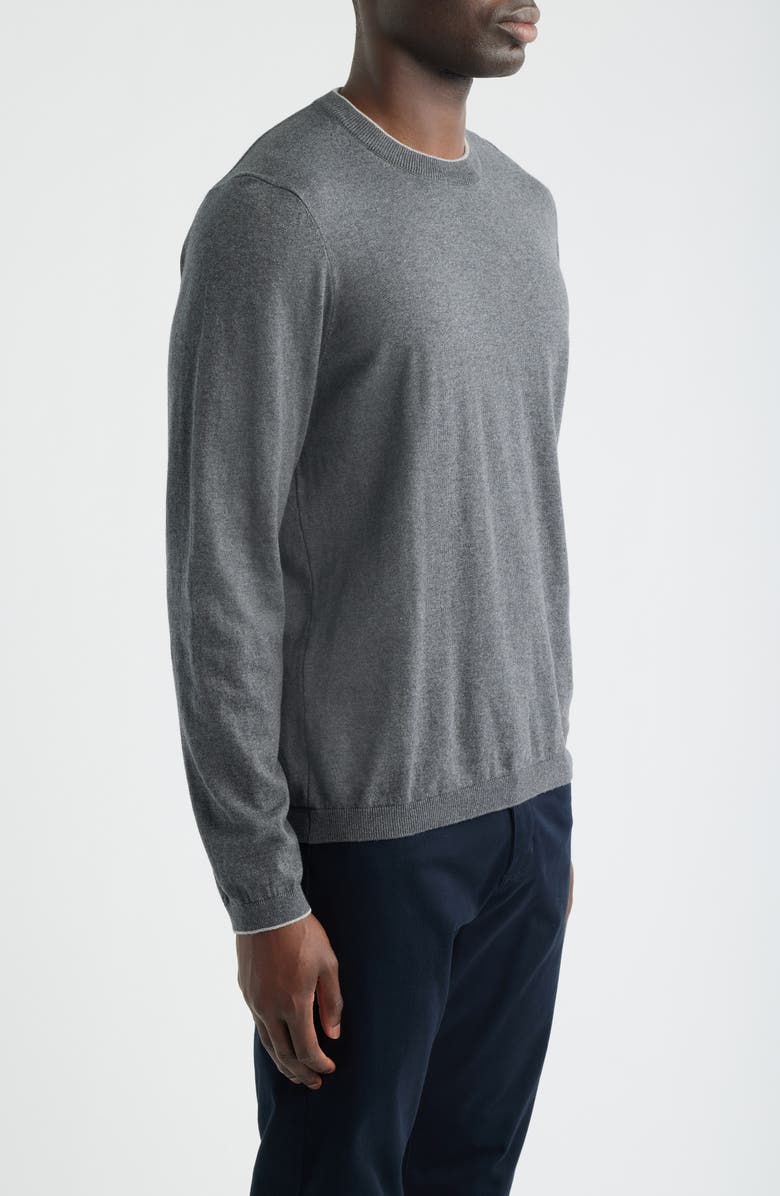 Jack Victor Dan Cotton Sweater, Alternate, color, Charcoal