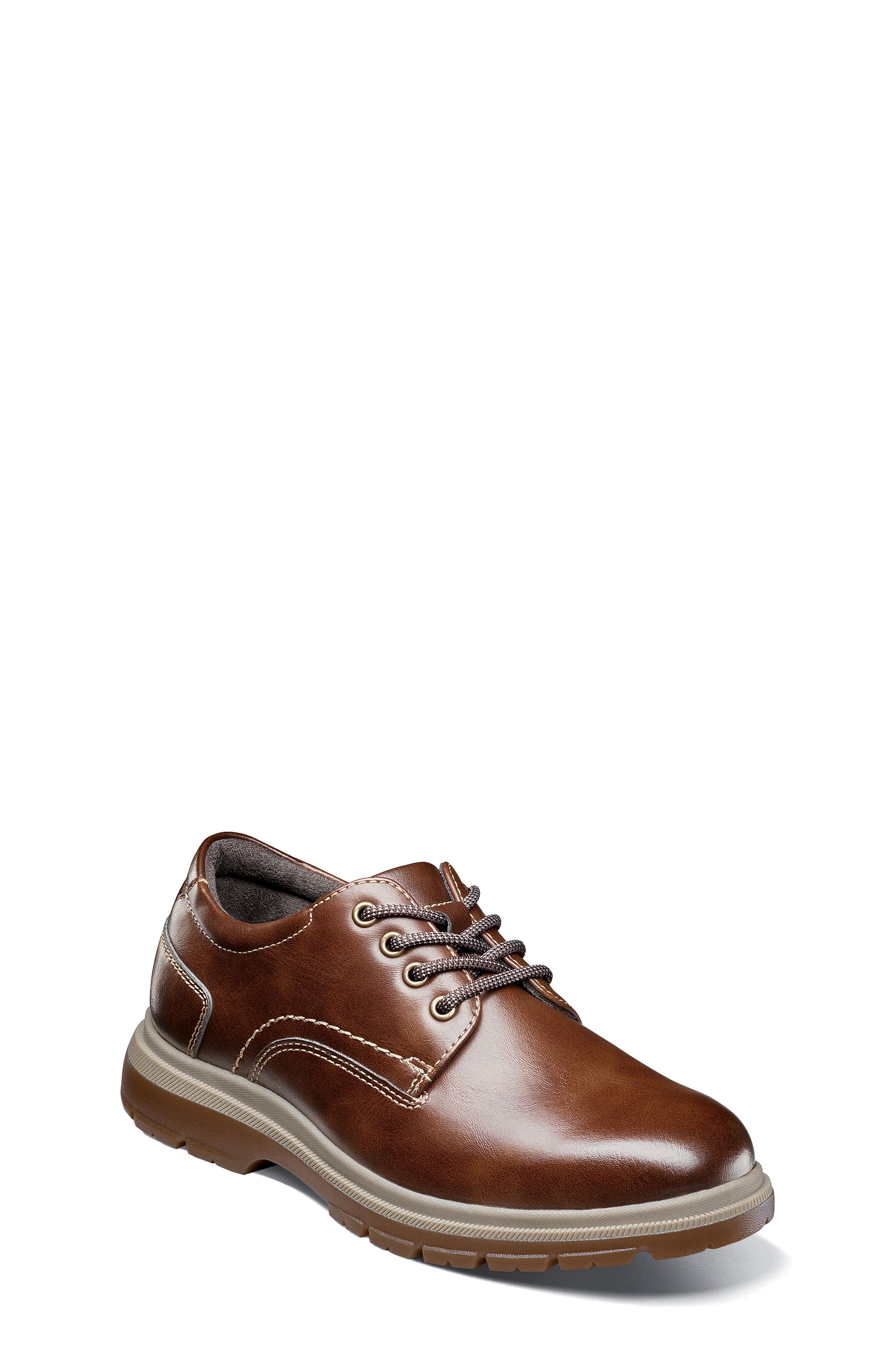 Kids' Lookout Plain Toe Derby, Main, color, CHESTNUT
