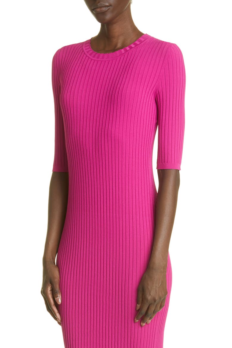 Ribbed Jersey Midi Sweater Dress, Alternate, color, ORCHID
