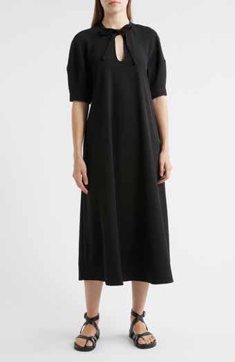 COS Tie Neck Midi Dress