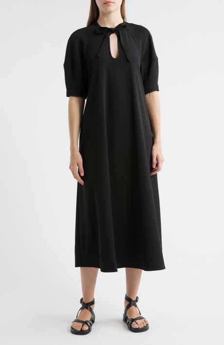 COS Tie Neck Midi Dress