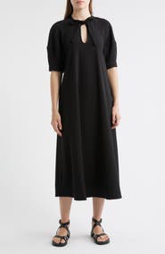COS Tie Neck Midi Dress
