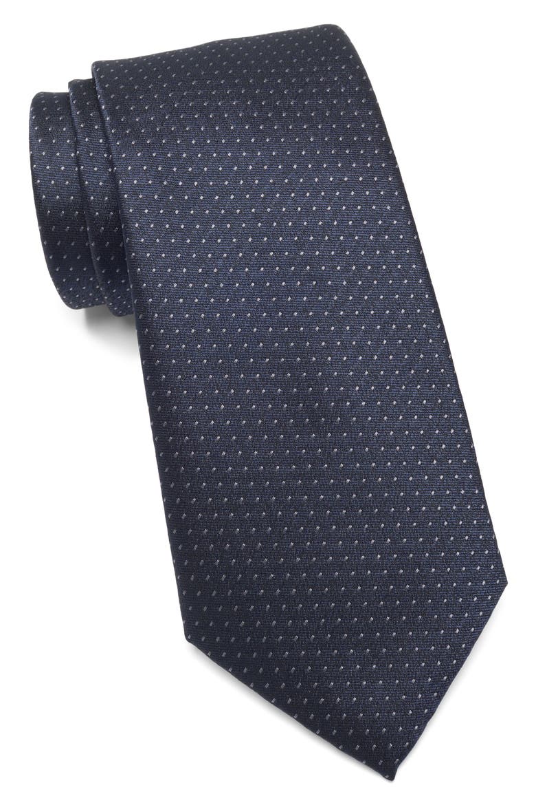 Textured Dot Tie, Main, color, BLUE
