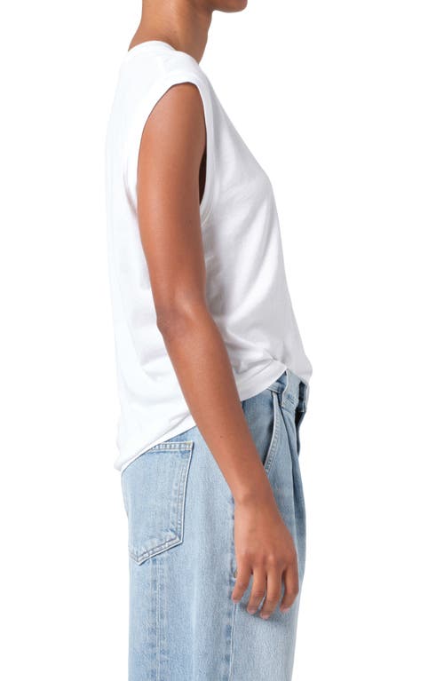 Shop Agolde Raya Muscle Tee In White