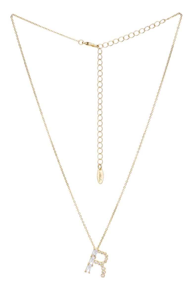 Mix Crystal Initial Pendant Necklace, Main, color, GOLD- R