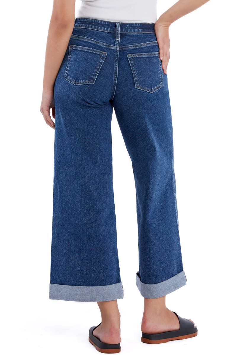 HINT OF BLU Luna High Waist Wide Leg Jeans, Alternate, color, Unity Blue