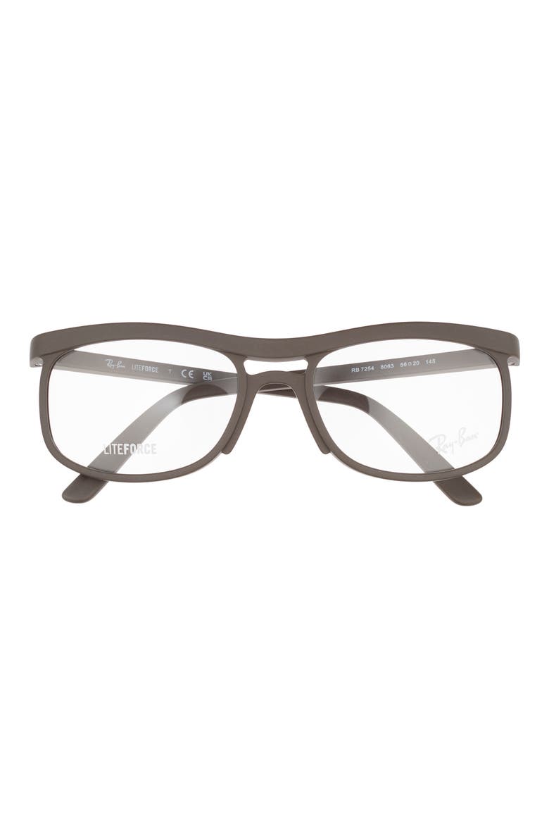 56mm Pillow Optical Glasses, Main, color, BROWN