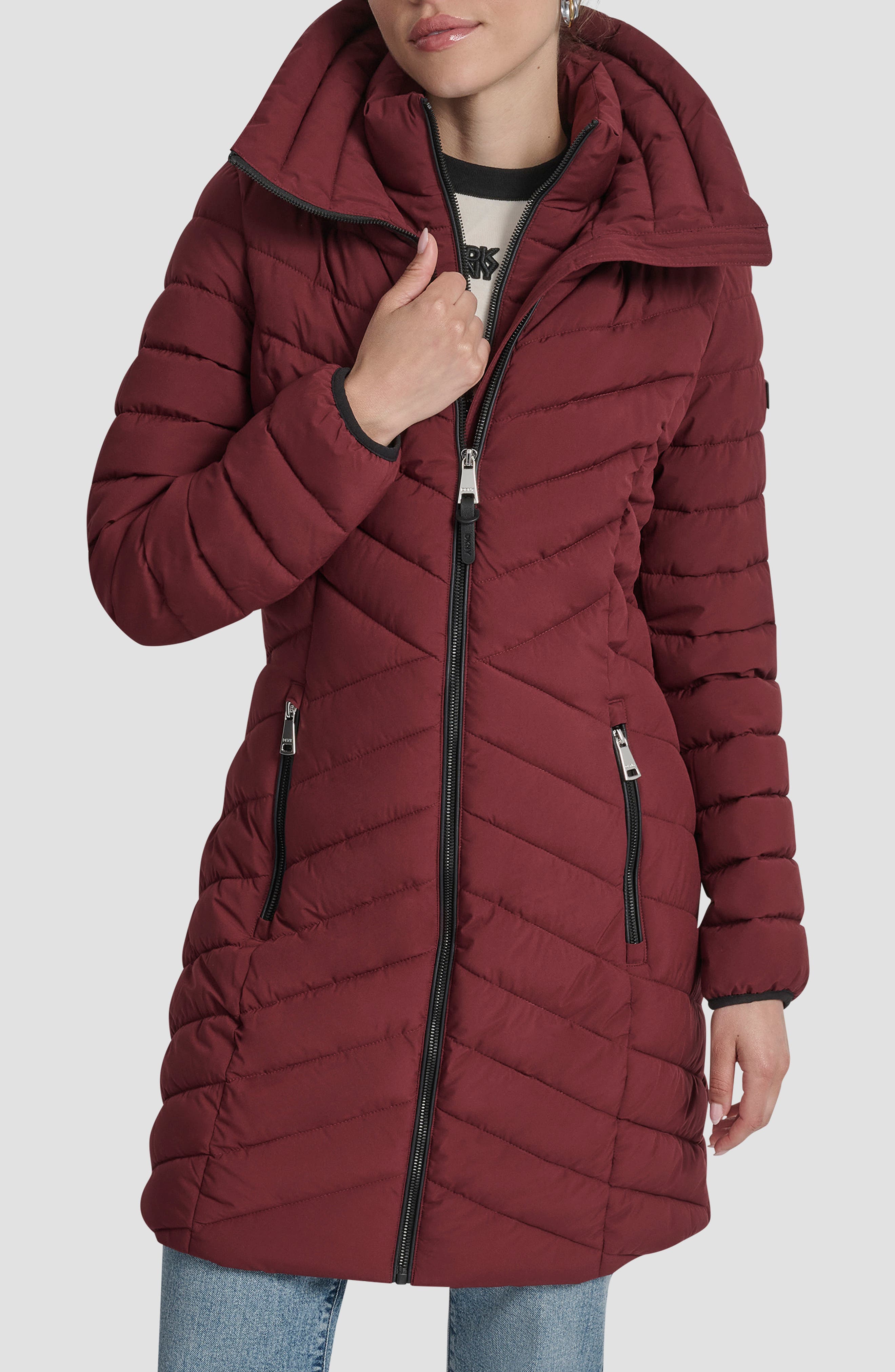 DKNY Stretch Packable Coat