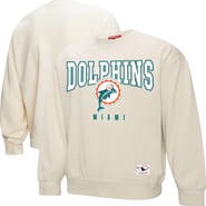 Mitchell & Ness Women's Mitchell & Ness Cream Miami Dolphins Fandom Fleece Pullover Sweatshirt