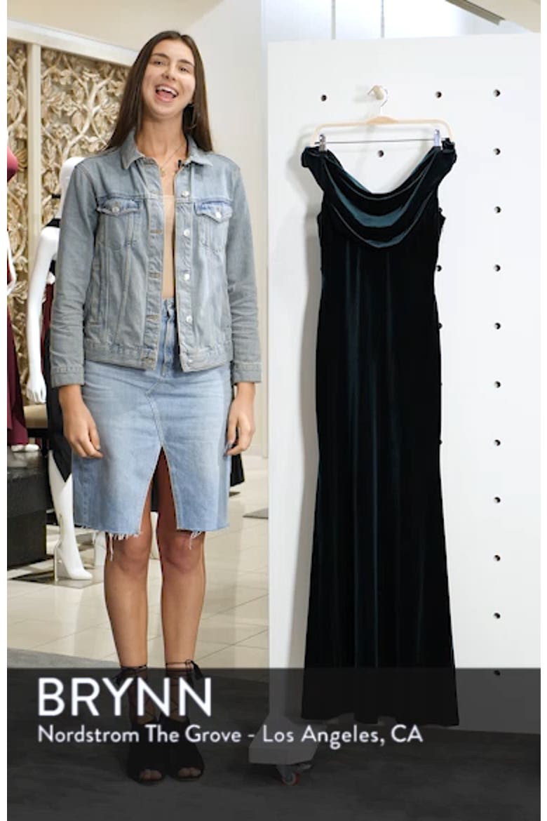 Cowl Neck Velvet Gown video