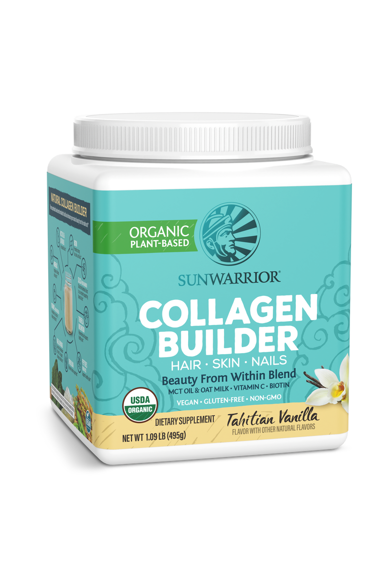 Organic Collagen Building Protein Peptides Powder, Tahitian Vanilla, 495gm, Main, color, No Color