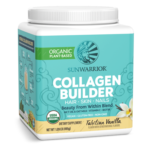 Organic Collagen Building Protein Peptides Powder, Tahitian Vanilla, 495gm