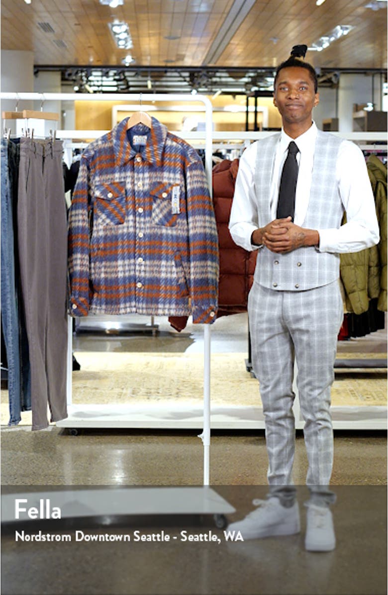 Plaid Brushed Flannel Button-Up Overshirt, sales video thumbnail