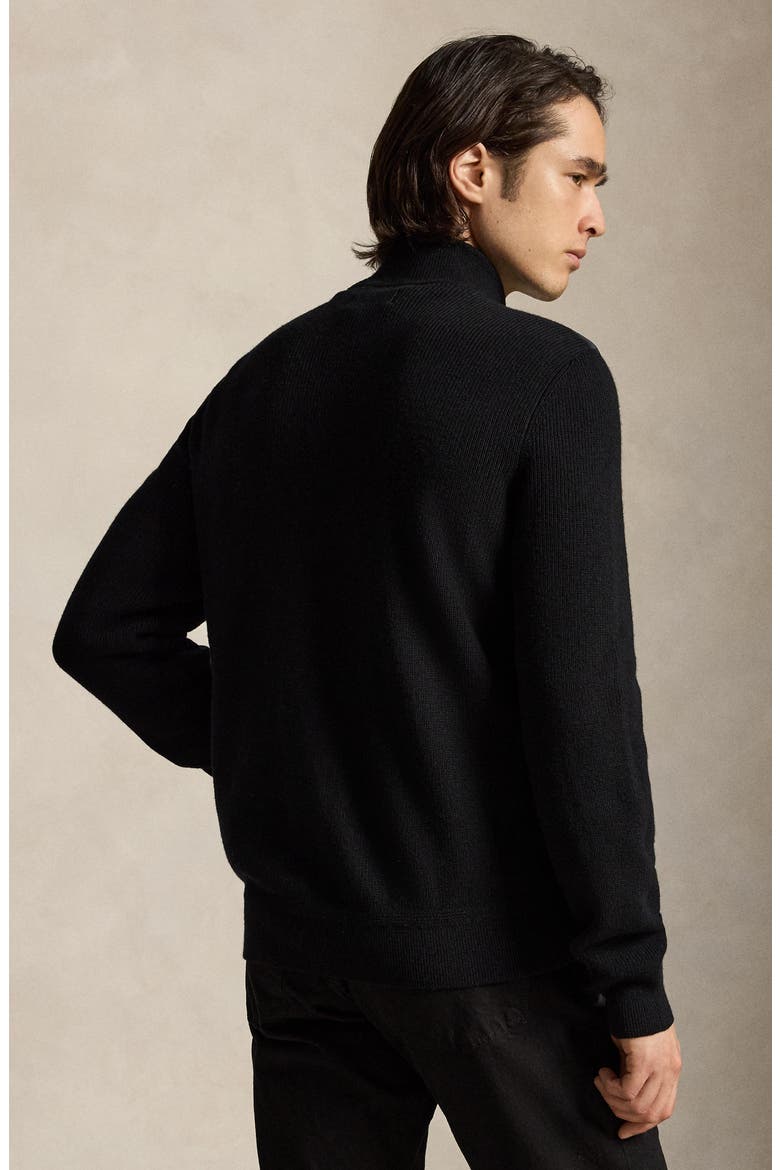 Hybrid Wool Full Zip Sweater Jacket, Alternate, color, BLACK